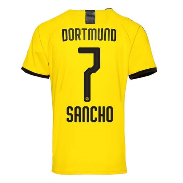 Thailand Trikot Borussia Dortmund NO.7 Sancho Heim 2019-20 Gelb Fussballtrikots Günstig